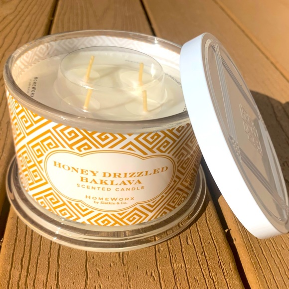 🆕HARRY SLATKIN HOMEWORX HONEY DRIZZLED BAKLAVA 4 WICK, 18oz CANDLE—NWTS! - Picture 5 of 5